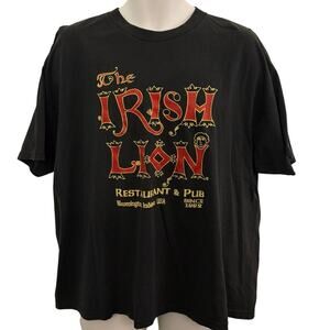 Vintage Irish Lion Pub Black T-Shirt. Size L